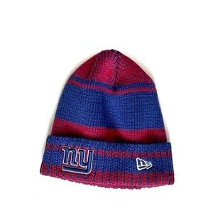 New York Giants Embroidered Logo Beanie Toboggan NFL Blue Red OS
